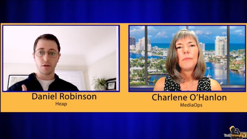 Daniel Robinson from Heap beside Charlene O'Hanlon from MediaOps